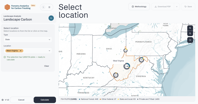 Landscape Tool geographic output summary